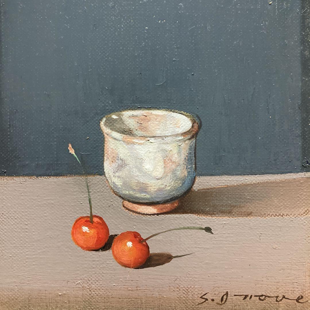 油絵　静物画　額装済み