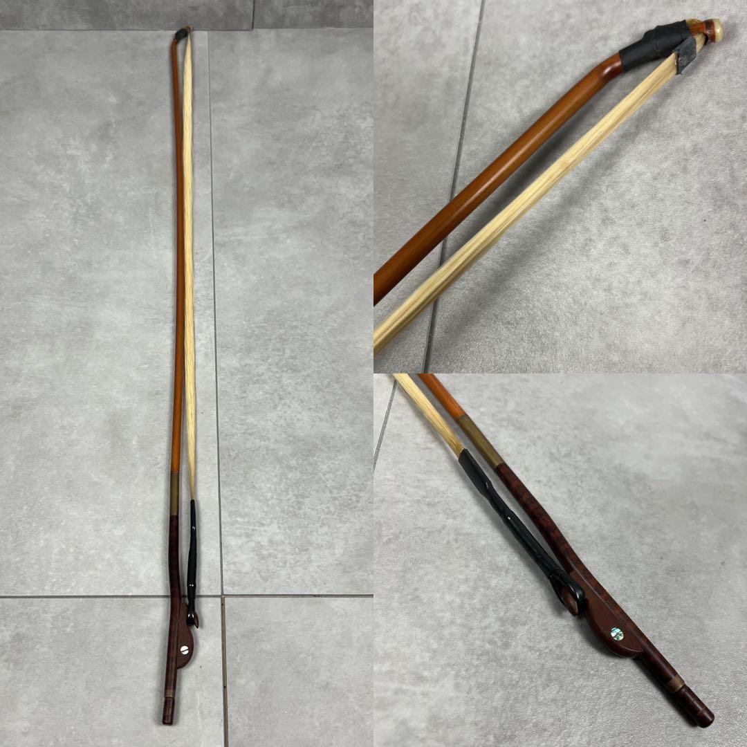 希少　科韻楽器　極品　蘇州二胡　柳城碧藍煙外染　べっ甲　彫刻絵　弓　レザーケース