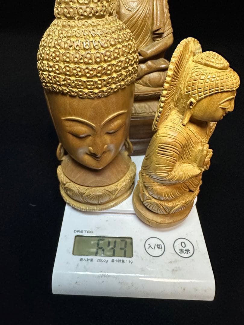 白檀　仏教美術　仏像 骨董 木像　木製　仏教　密教　置物　骨董　アンティーク
