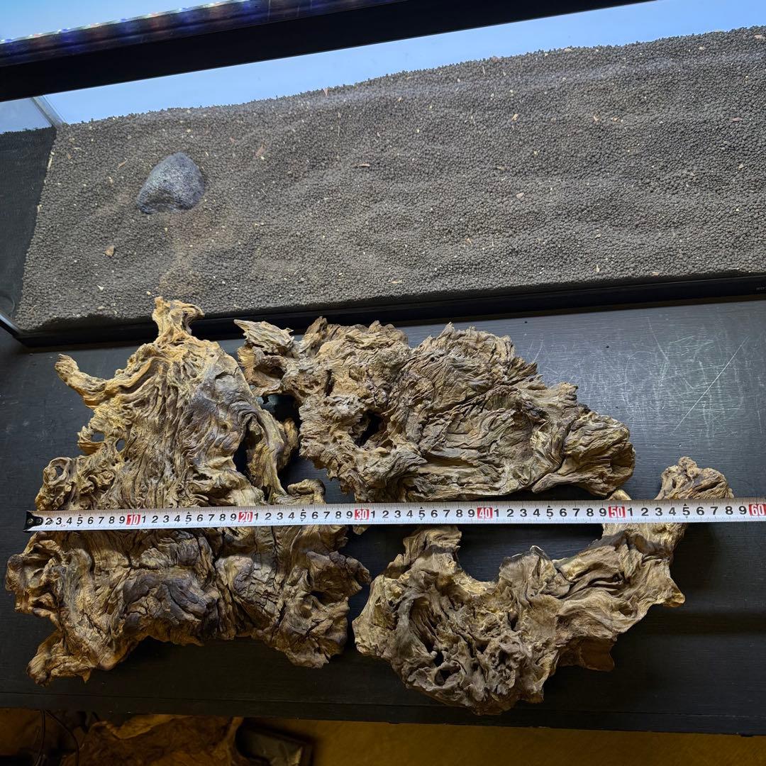 MJW-7236 「特大」ジンジャーウッド　90cm水槽用　天然流木3本セット