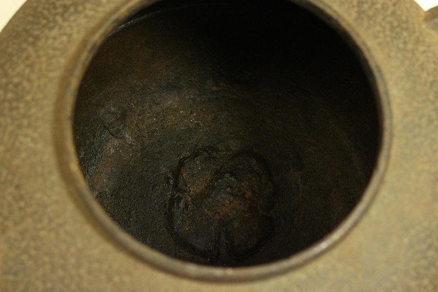 茶道具 鬼面風炉釜 平丸釜 718