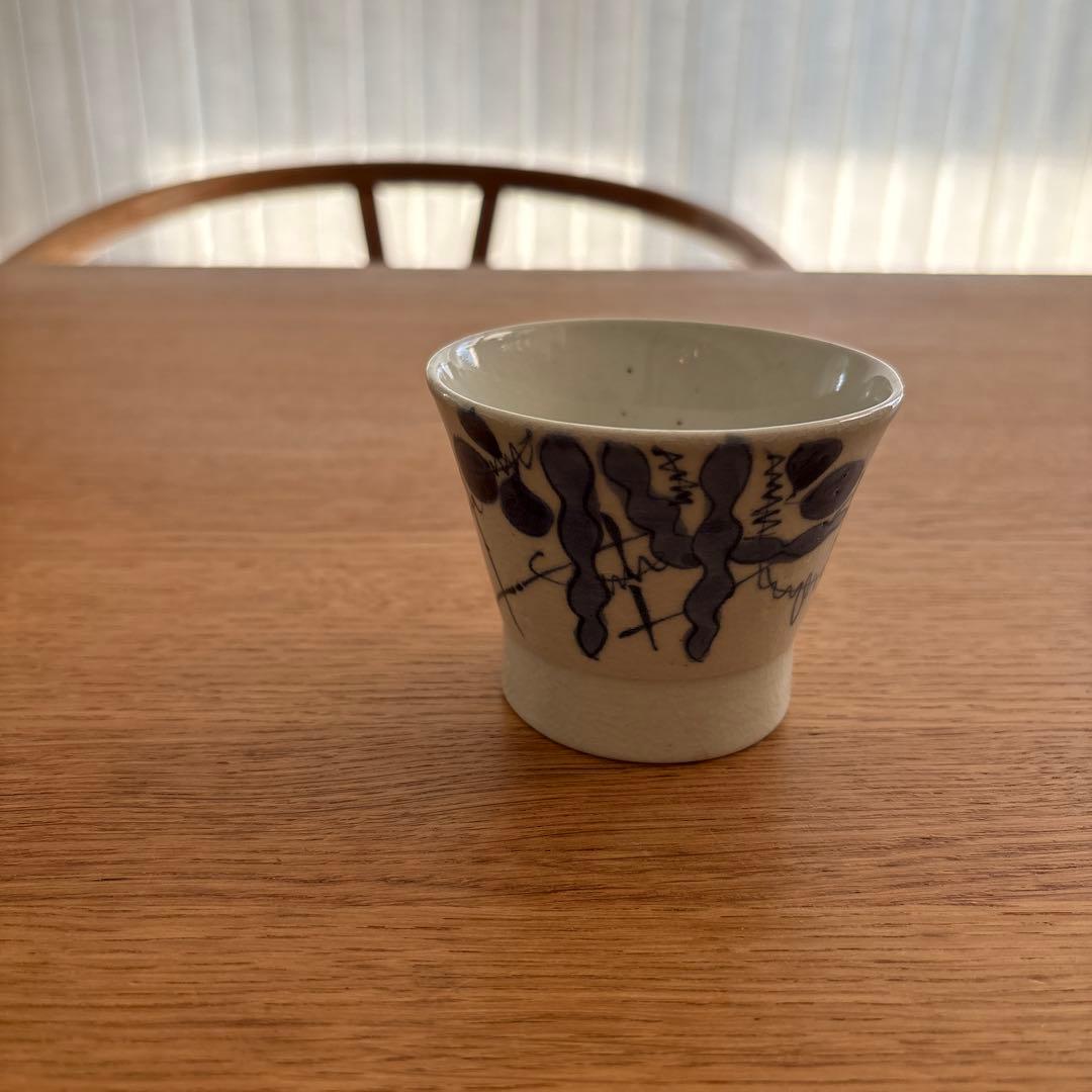 古伊万里　染付　糸瓜図　蕎麦猪口　広東型　骨董