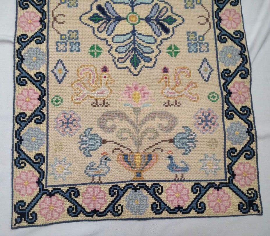 フランスアンティーク 刺繍 壁飾り ハンドステッチ タペストリー ポスター#3