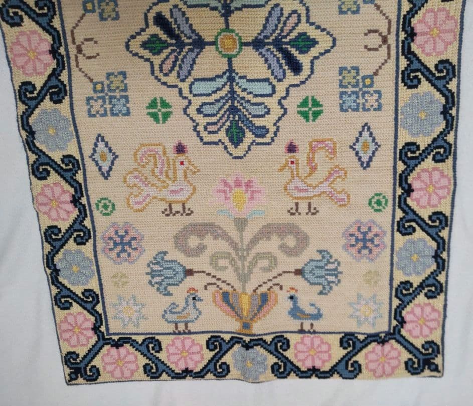 フランスアンティーク 刺繍 壁飾り ハンドステッチ タペストリー ポスター#3