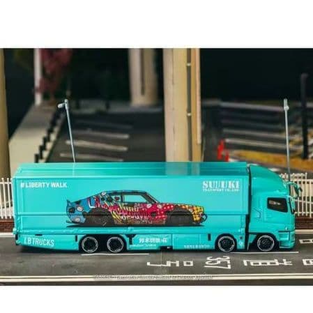 リバティーウォーク　1/64三菱ふそうトラック LBWK、ミニクーパーLBWK