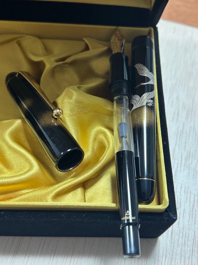 PILOT パイロット 蒔絵万年筆 平蒔絵双鶴國光會 ペン先14K 未使用