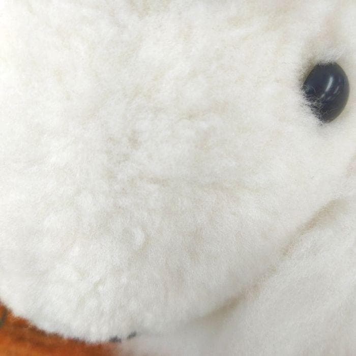 西川ふわふわ羊のぬいぐるみ 本革　約45×30×28cm