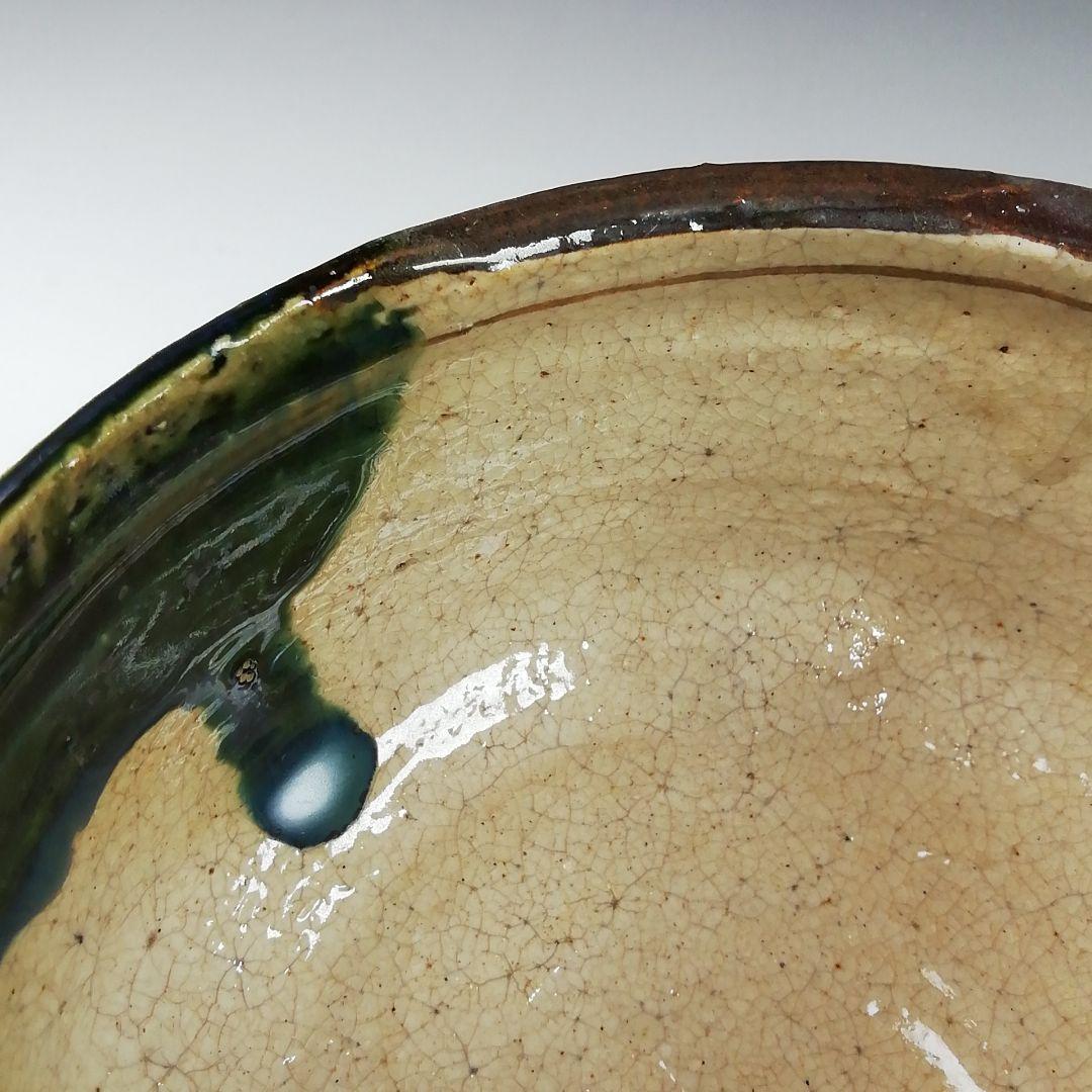 Ｔ３０１　茶碗　『織部茶碗』『竹川陶苑　市川憲二』　共箱　抹茶碗　茶道具