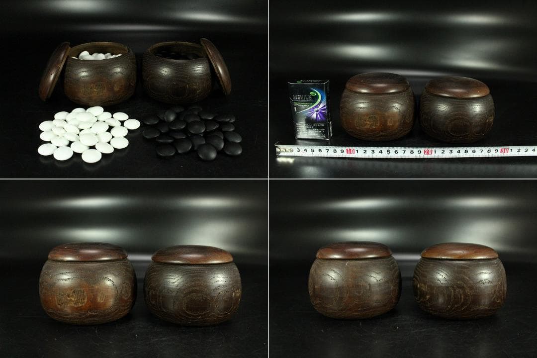 碁石 碁器 一対(K-XA772)