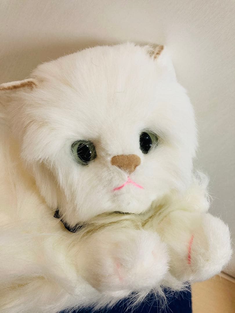 オオイケ　ぬいぐるみ　ペルシャ猫　レトロ OIKE グリーンアイ　キャットハウス