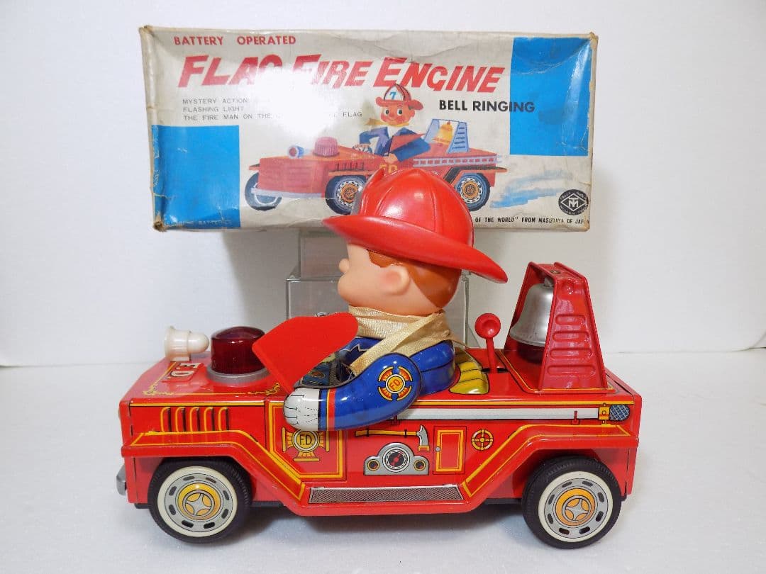 専用商品　マスダヤブリキ電動【FLAG FIRE ENGINE】※動作品