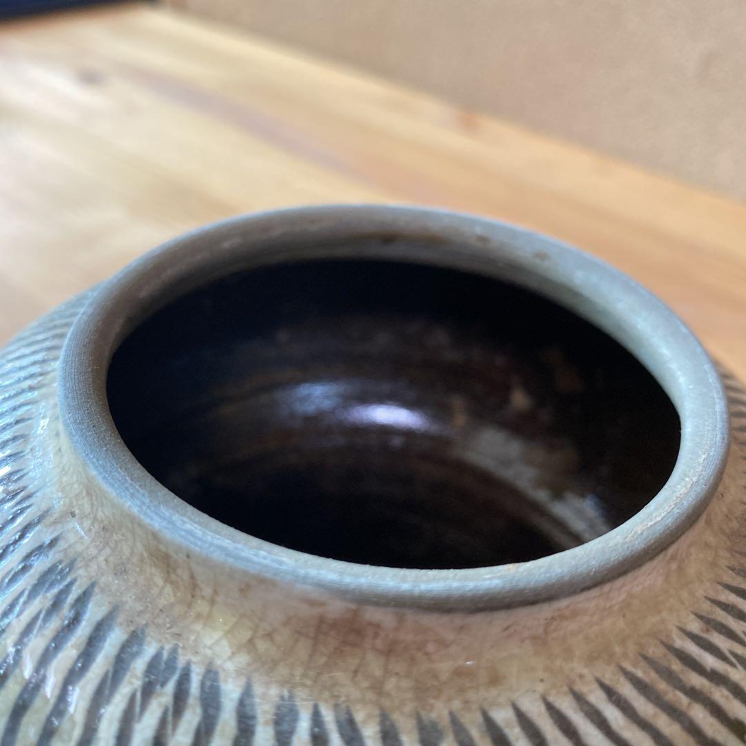 小鹿田焼　蓋物　箱なし　○