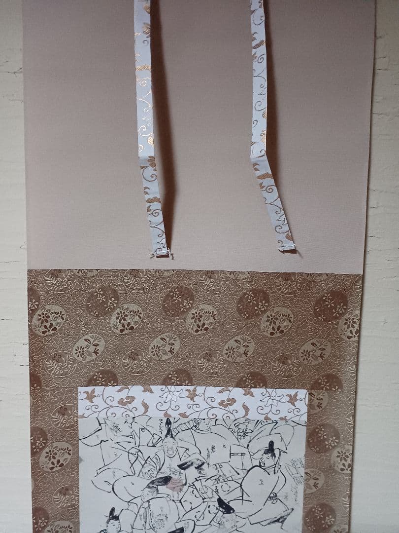 ♥️特別値下げ　掛軸　1233x424mm E435　三十六歌仙下絵　抱一