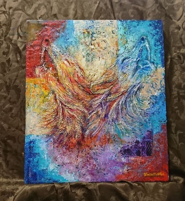 油絵 絵画 二つの思い