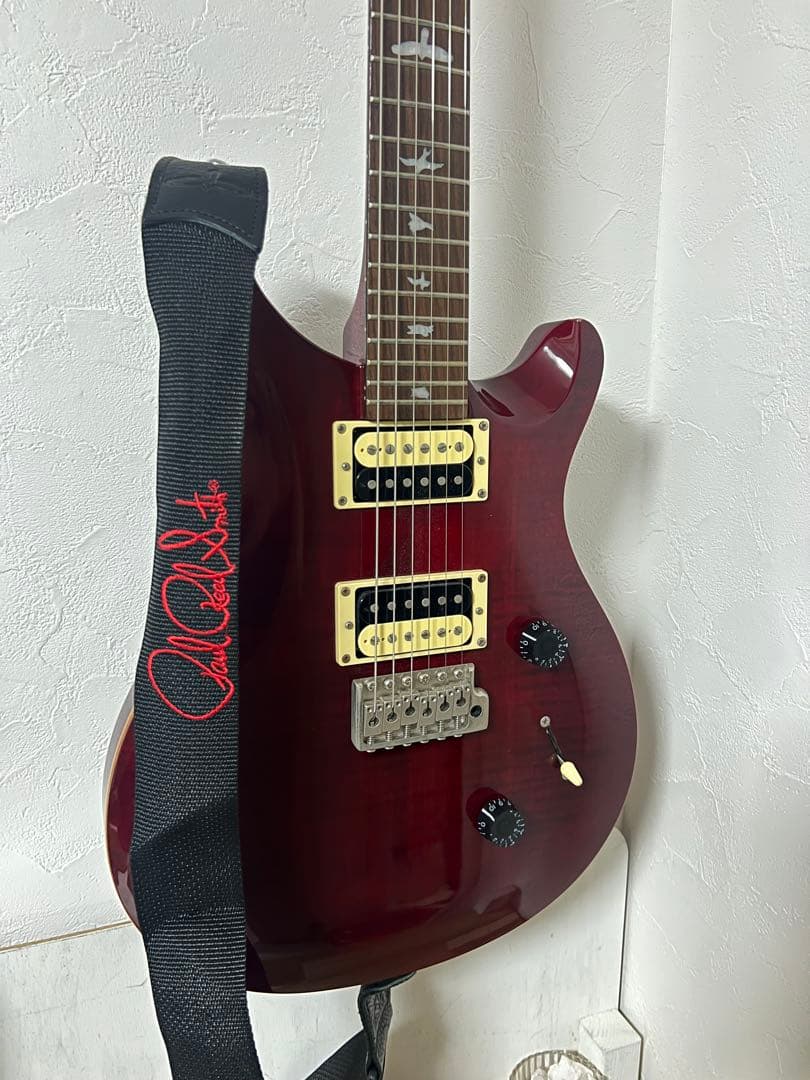 正規ケースストラップ付PRS （ポールリードスミス）SE custom24レッド