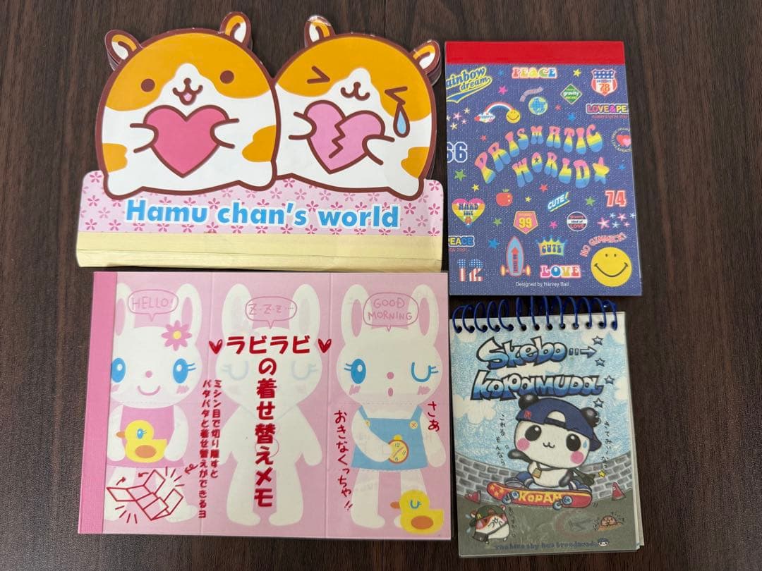 【入手困難】メモ帳　平成　ハムベリーちゃん　パンダ銀行　みかんぼうや