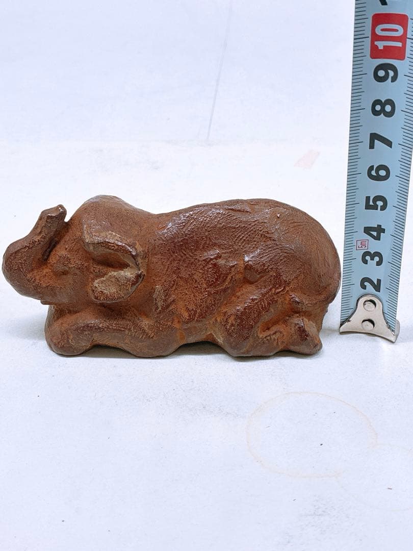 長江録弥作 仔象像 ブロンズ製? 彫像 彫刻家 アート オブジェ 約1.0kg