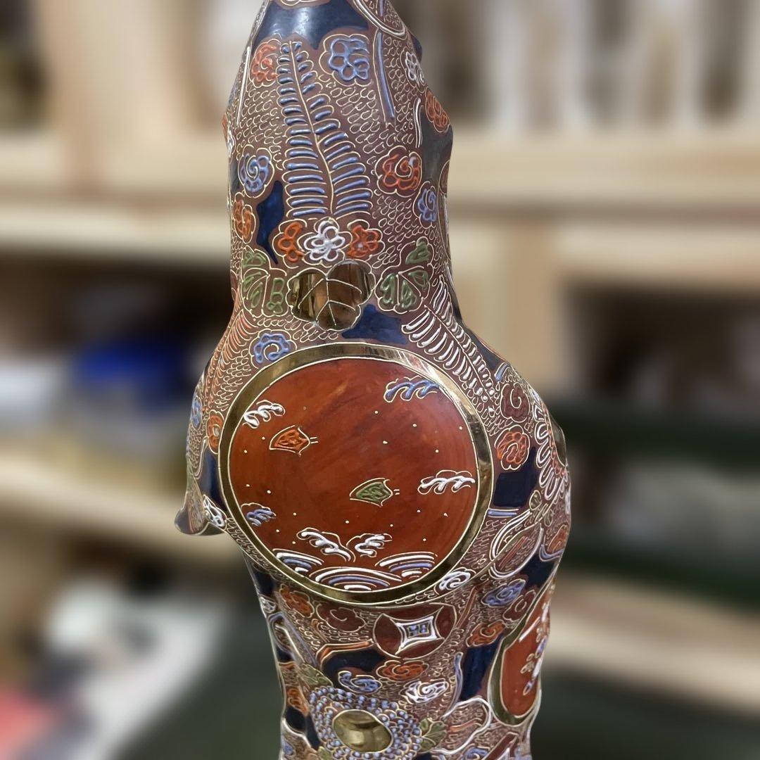 石川県九谷焼観音像　陶器製 女性像 装飾品　伝統工芸品　日本美術　金彩