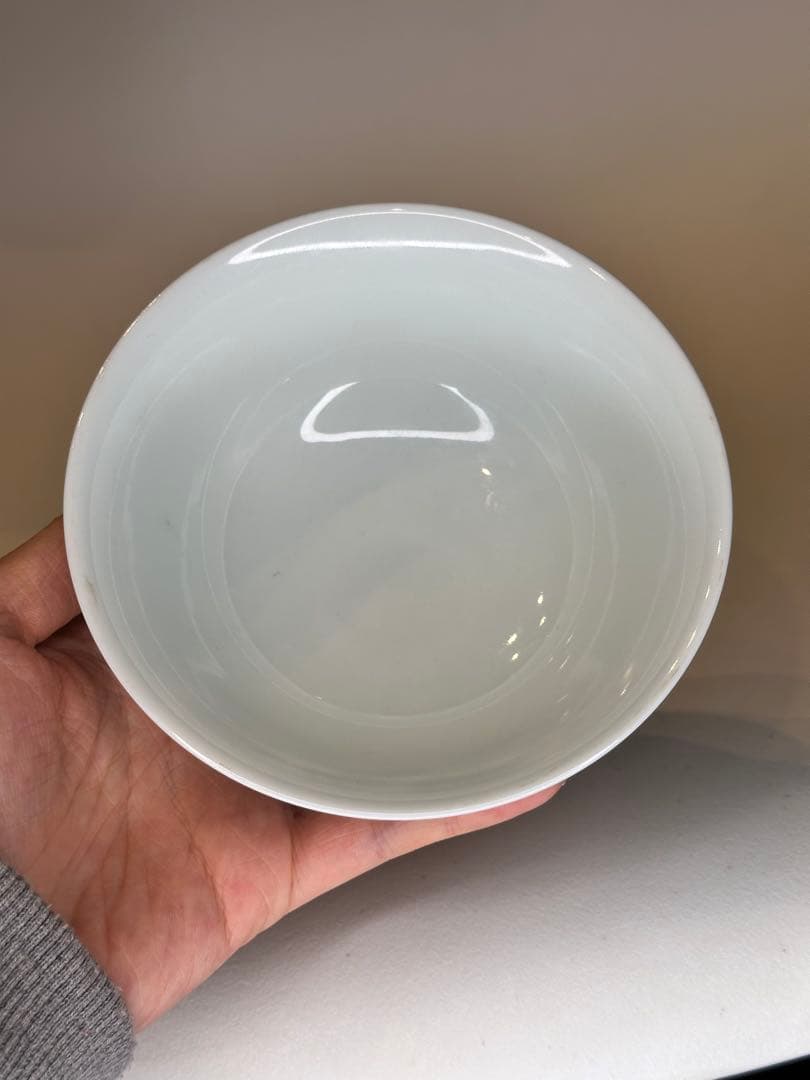 大清雍正年制 底款 二龍戯珠 彩绘 碗 中国古董品 コレクション