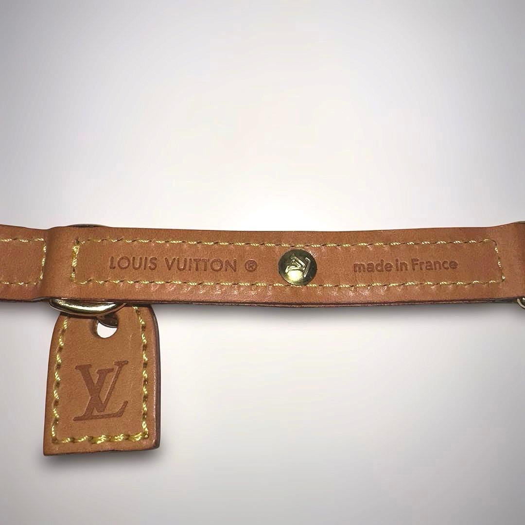 【極美品】LOUIS VUITTON 犬用首輪 モノグラム レザー 小型犬
