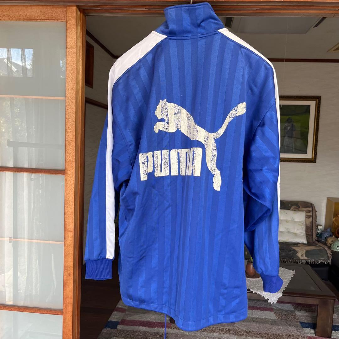 PUMA ストライプジャージ 18番　青