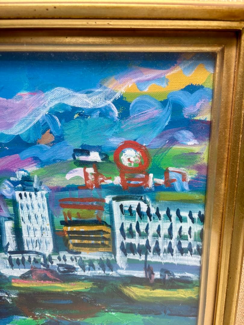 ケ*ん様 #藤田謹三「香港 」1969年 油彩画