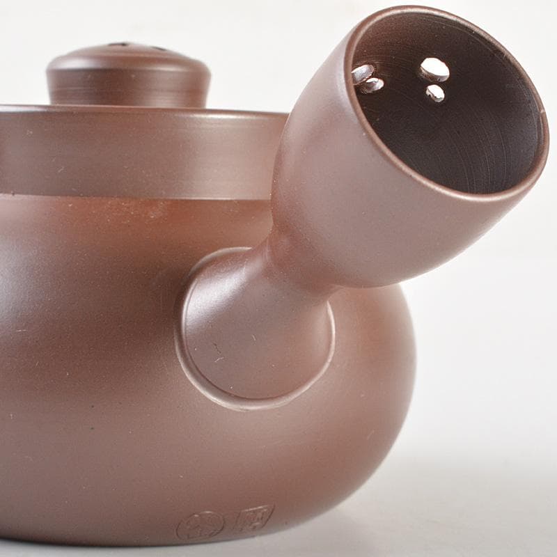 煎茶道具　萬古焼　伊藤実山作　急須　茶壷　共箱　C　R7256