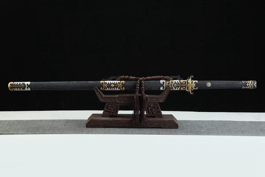鎏金銀 中華唐刀 模造刀 居合刀 武士道 武具 漢剣 唐刀 龍泉剣 手鍛造打