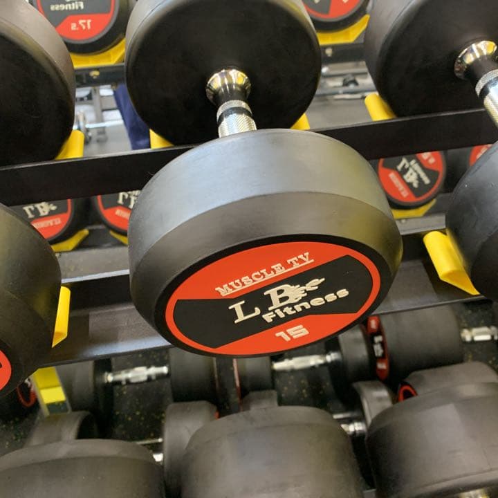 ラバーラウンドダンベル　37.5kg ２個