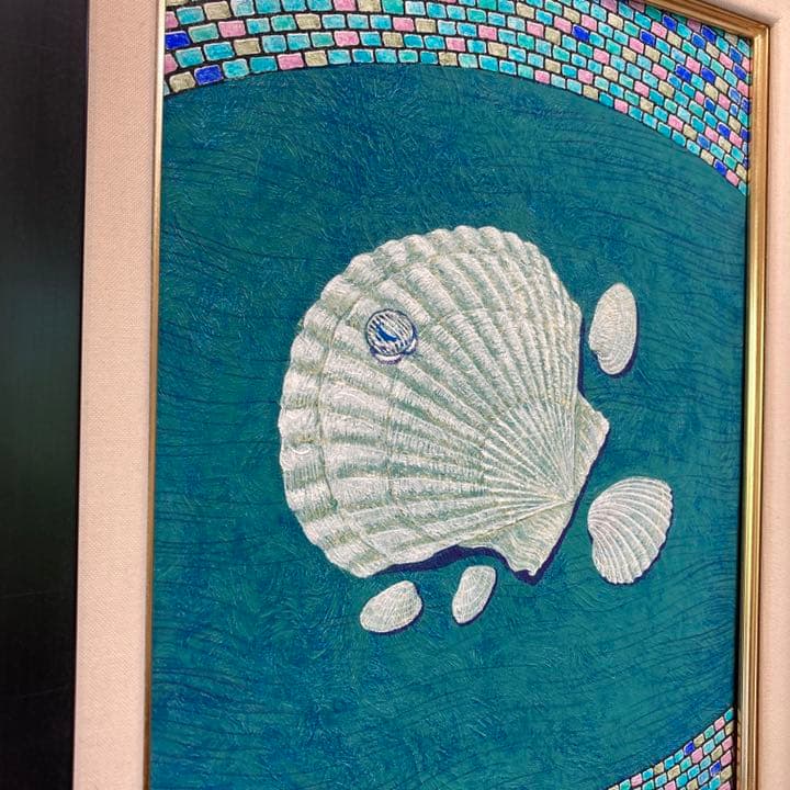 「浜辺のかたち」4号テンペラ画