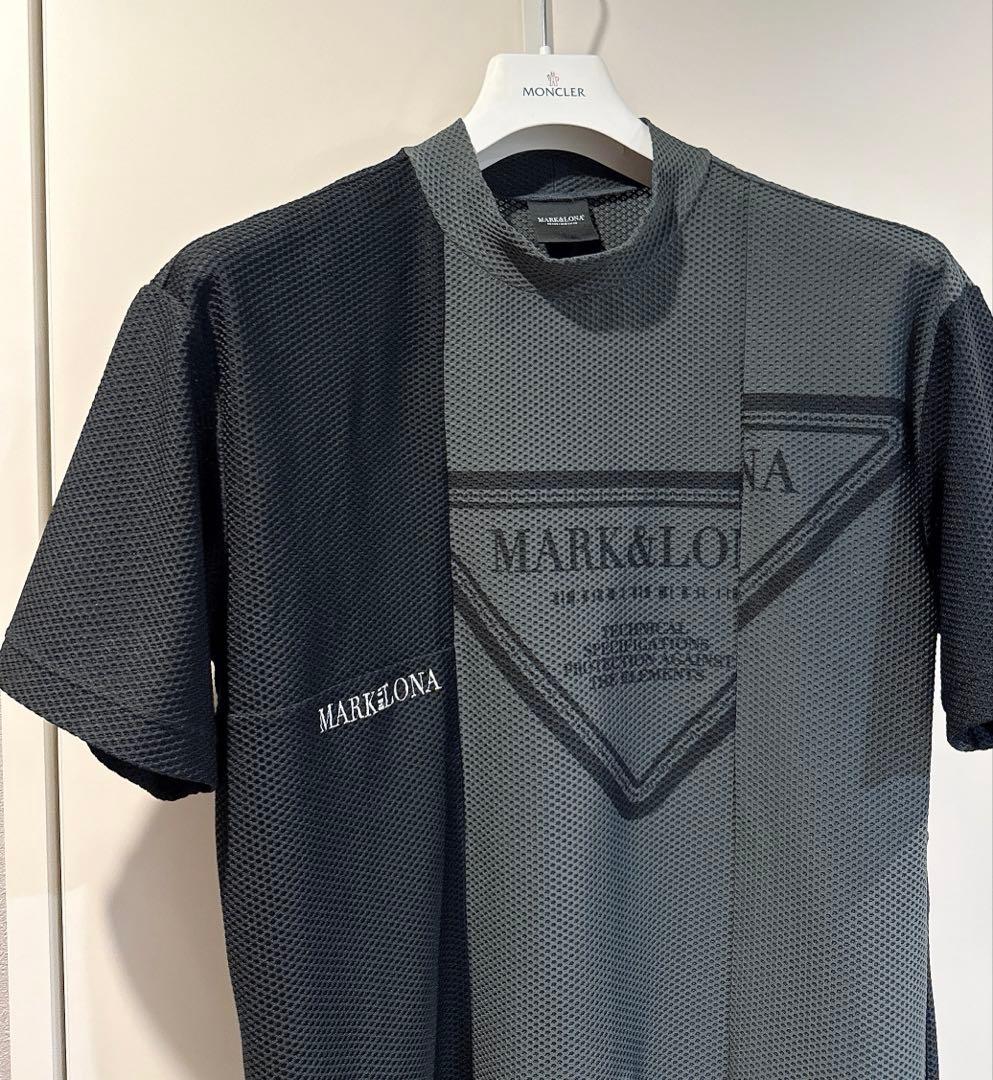 2025 美品 ★ MARK&LONA モックネック シャツ マーク&ロナ 黒