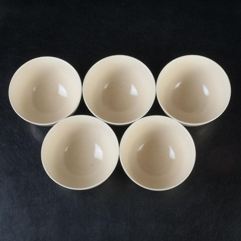 茶道具　京焼　加賀瑞山造　色絵金彩　菊桐文　数茶碗　五客　N　9809