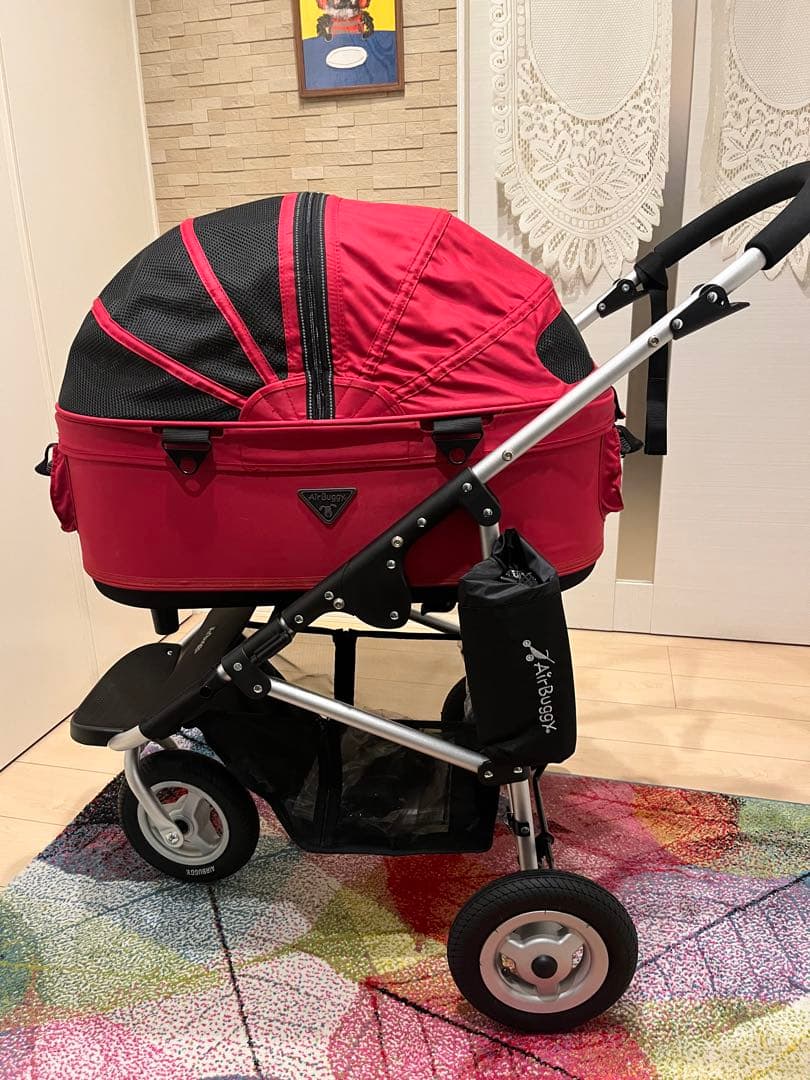 値下げしました！【美品】AirBuggy ドーム2Mペットカート レッド