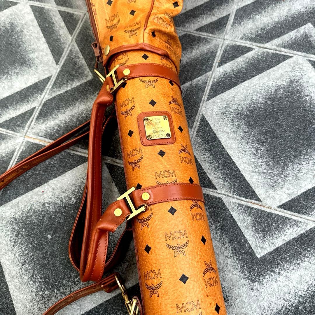 MCM レザーキャディバッグ ベージュ