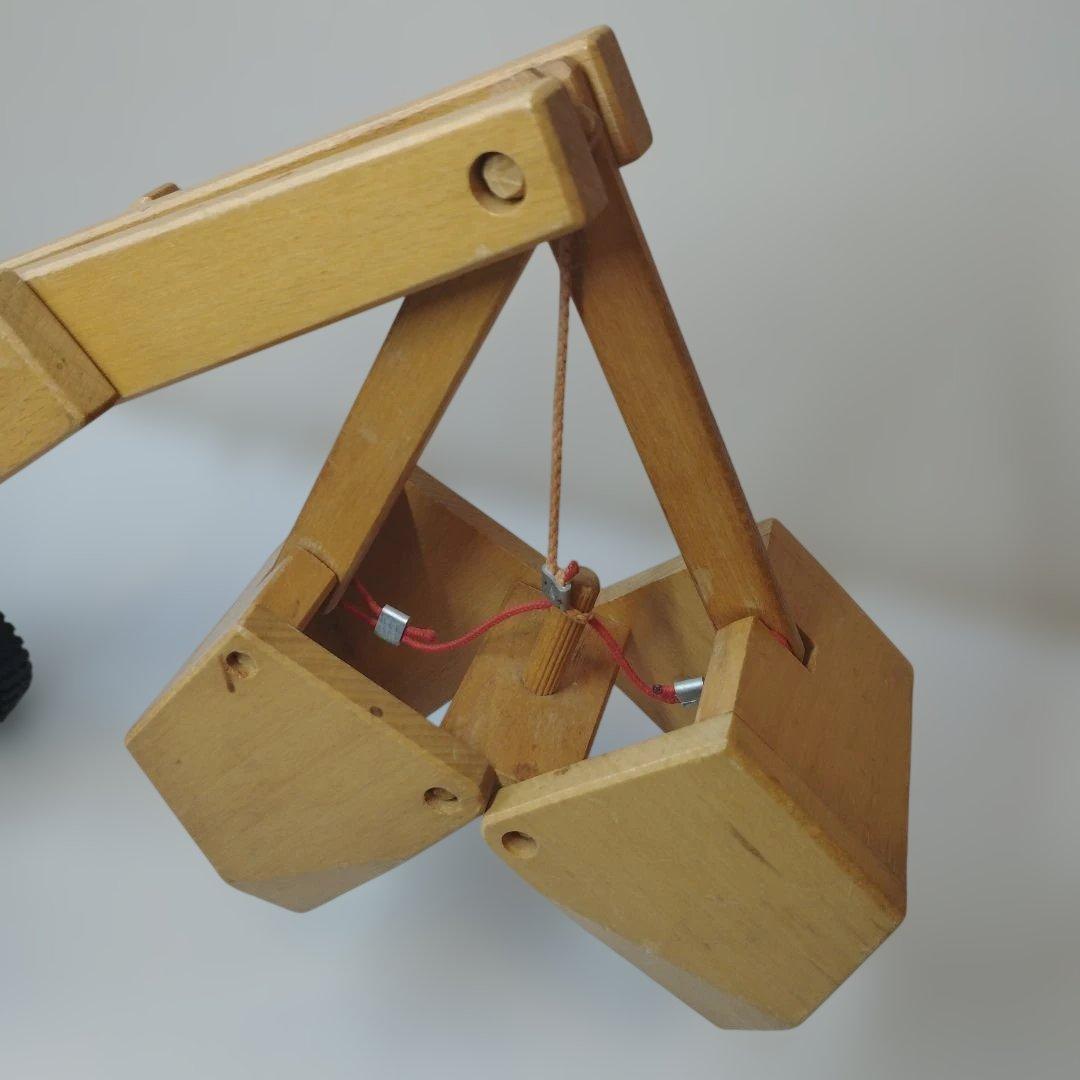 【希少】ドイツ製 fagus ファガス 木製 クレーン車 はたらく車 知育玩具
