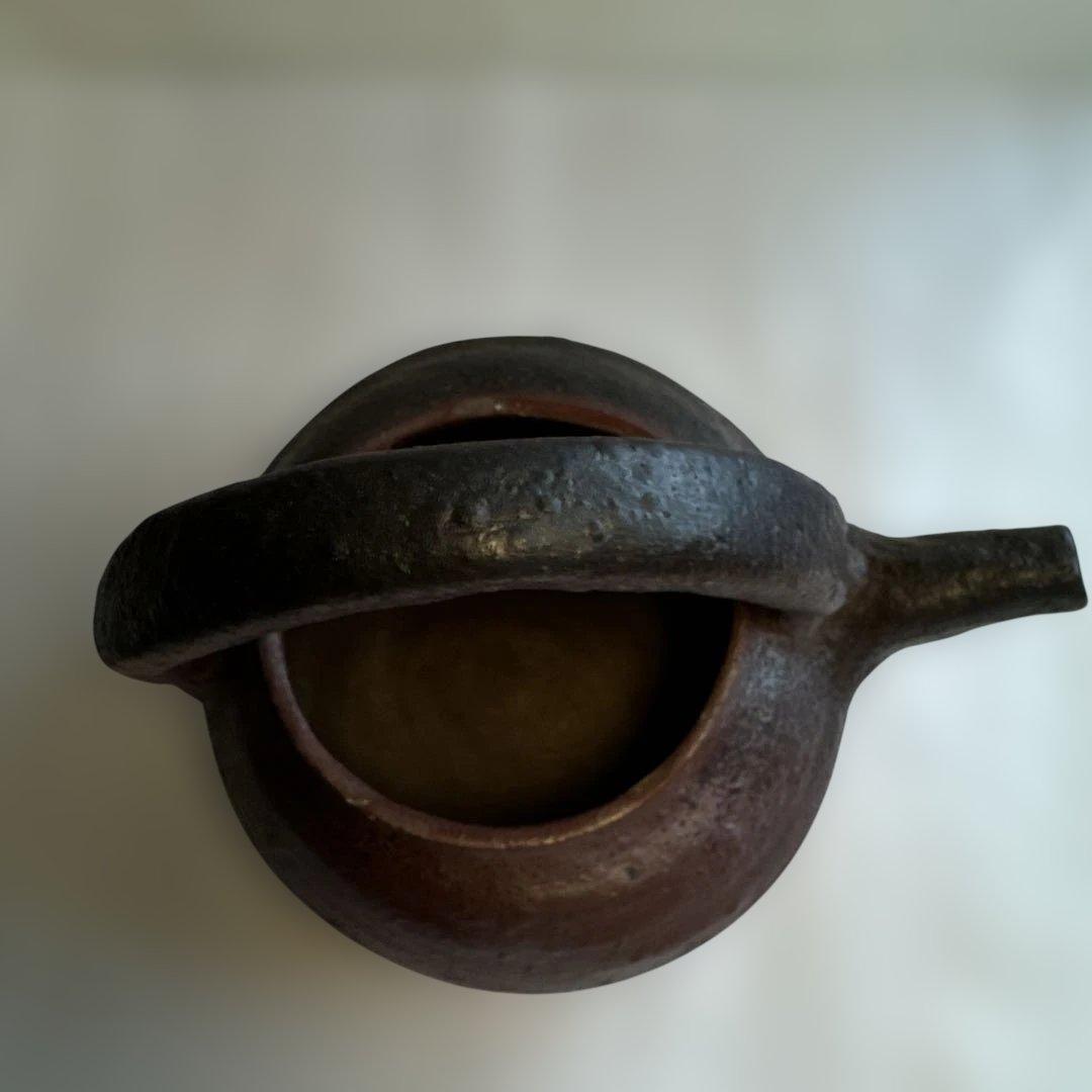 【故島武己】南蛮焼.穴窯.希少品.焼締め按瓶と湯呑みのセット