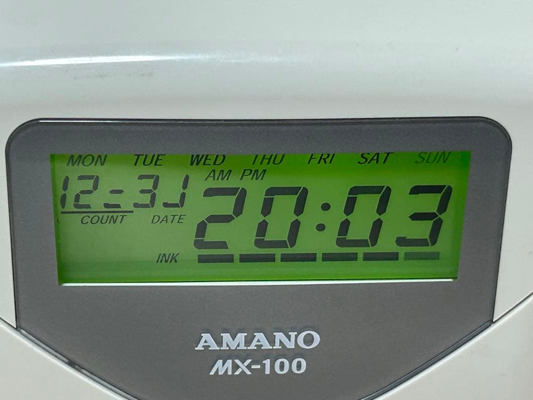 AMANO アマノ　タイムレコーダー　MX-100 印字OK