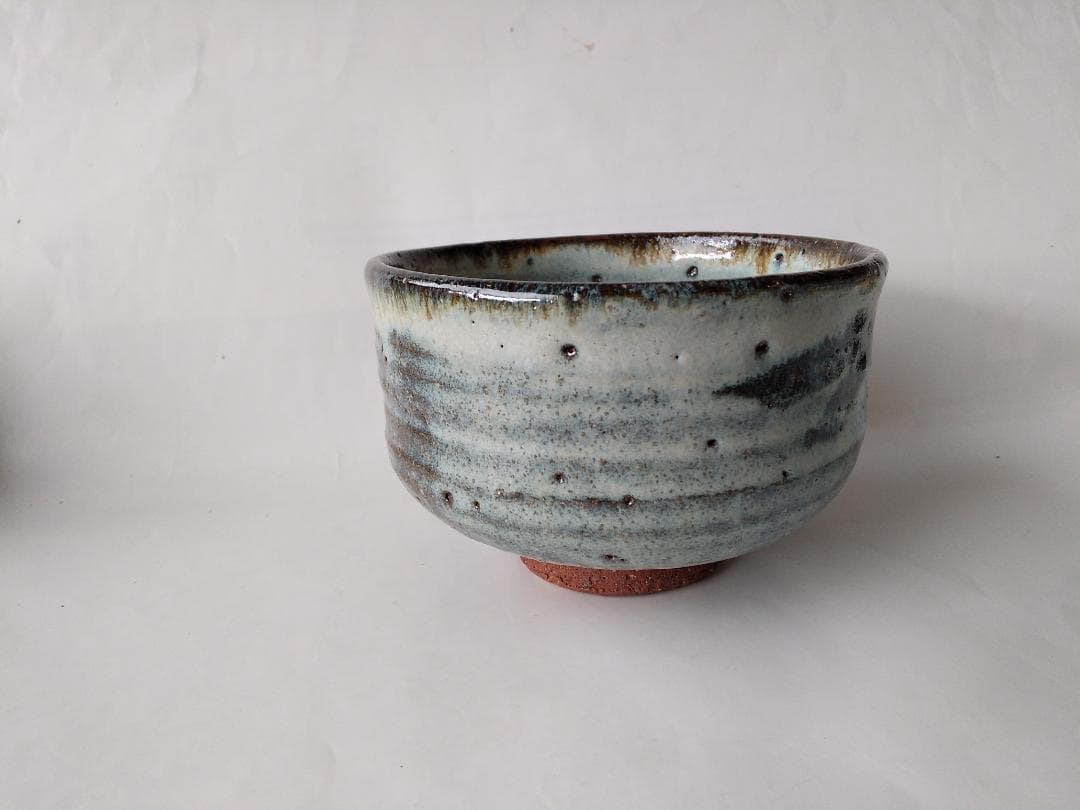 清水正次 作 「 笹 」茶碗 共箱 共布 栞 茶道具 抹茶碗 新品 未使用品