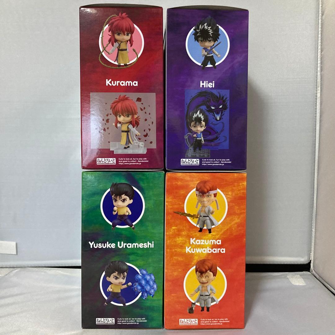 【未開封4種セット】ねんどろいど　幽遊白書　幽助　桑原　蔵馬　飛影　フィギュア
