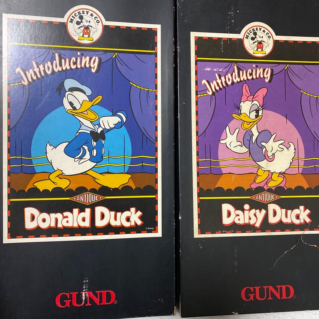 ヴィンテージ　ドナルドダック　デイジーGUND ぬいぐるみ 箱入 ビッグサイズ
