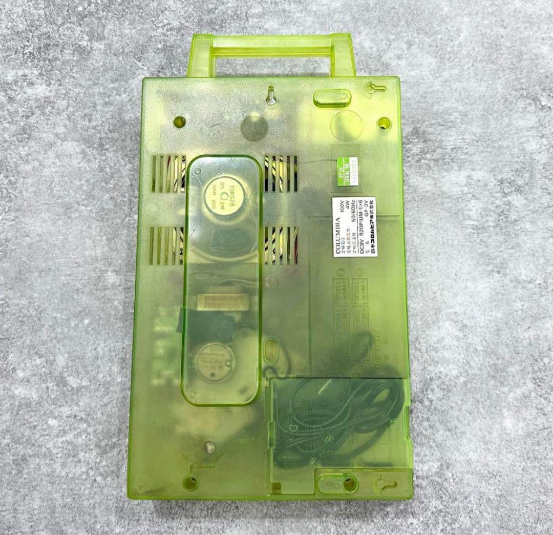 【限定カラー】コロンビアポータブルGP-3レコードプレーヤー蛍光グリーン