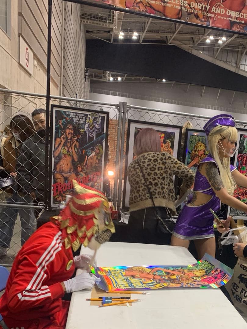 直筆サインRockin’JellyBeanゴジラ対ヘドラ ポスター 限定カラー