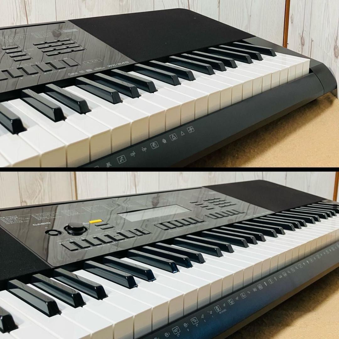 【美品】CASIO 電子キーボード WK-245 動作品 カシオ 76鍵盤