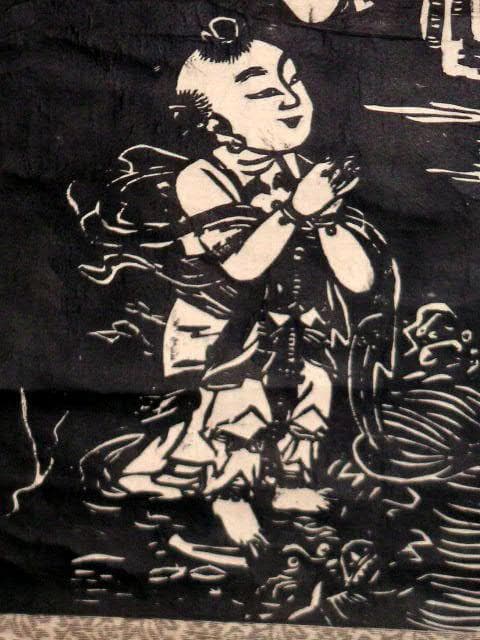 ♥掛軸　拓本　慈航普渡図　観音像　掛け軸　骨董品