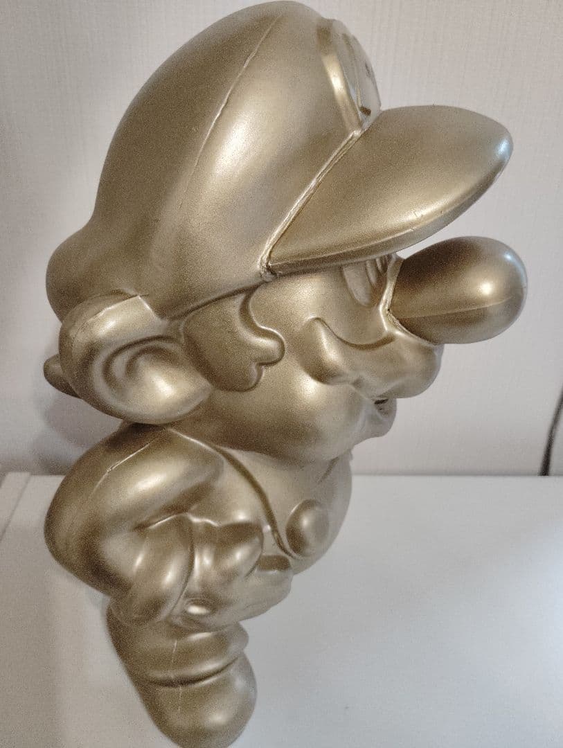 【非売品】任天堂 店頭ディスプレイ 黃金のマリオ像 ゴールドスーパーマリオ レア