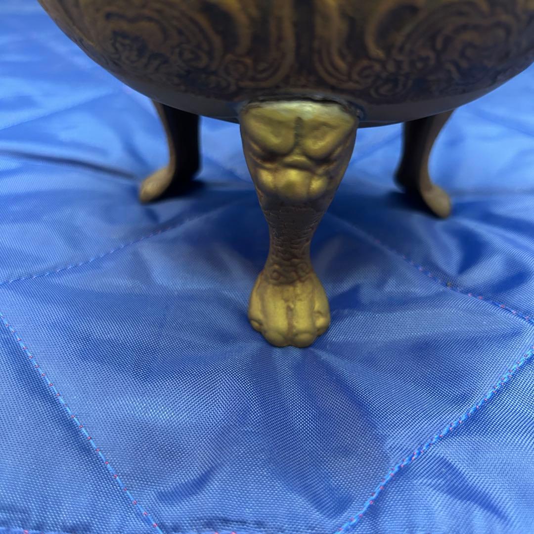 蔵出品③ 香炉 三つ足 龍 工芸品 龍鳳香炉 龍鳳 j128