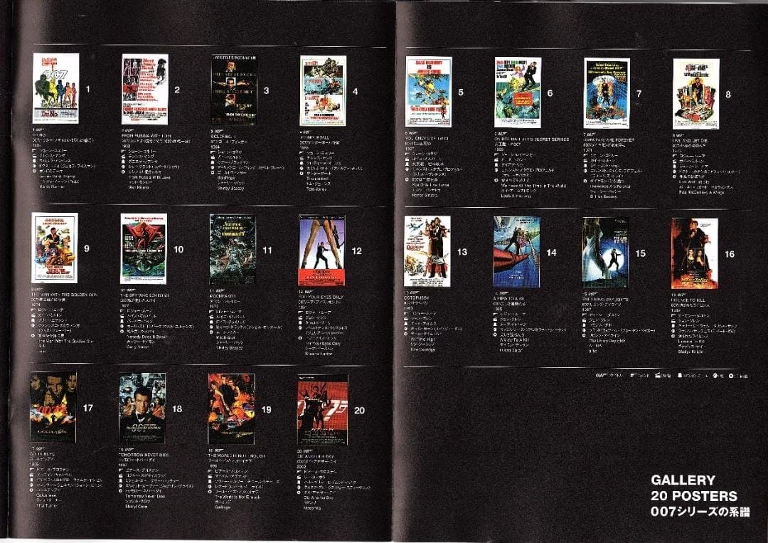 映画 ”００７ダイ・アナザディ”のポスター 、４０周年記念品のセットで新品未使用