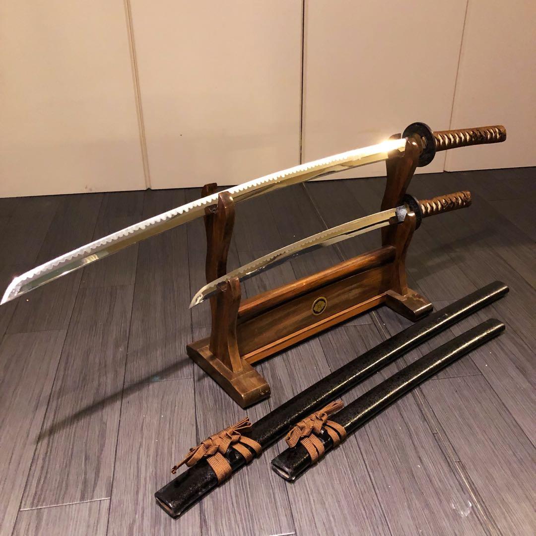 本格模造刀　居合刀　 セット　太刀　脇差　大小セット　茶拵え