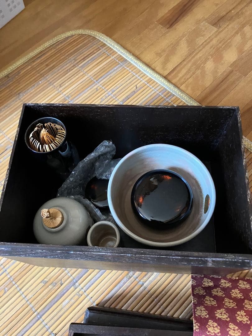 茶箱　セット　茶セン　古帛紗　お茶碗　等いり