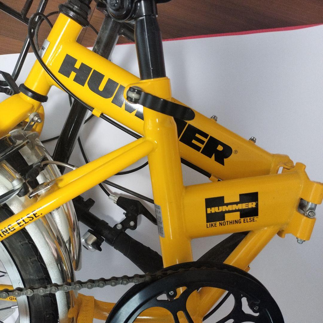 【引き取り可能な方】折りたたみ自転車（HUMMER ハマー） イエロー